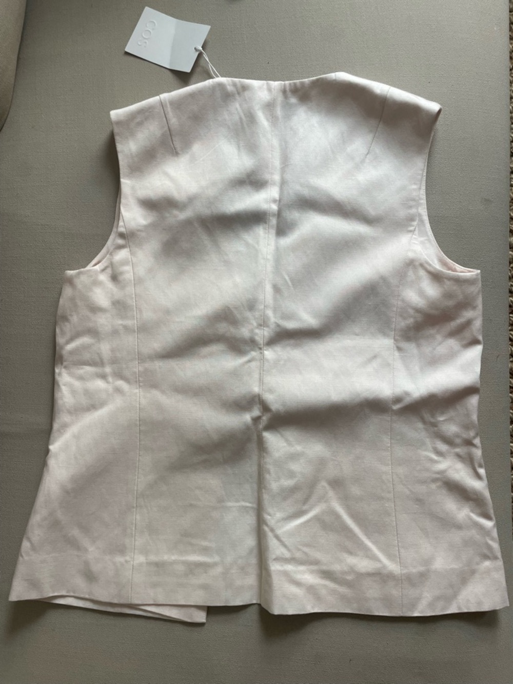 COS Light Blush Vest with Tie Detail - Picture 2 of 3